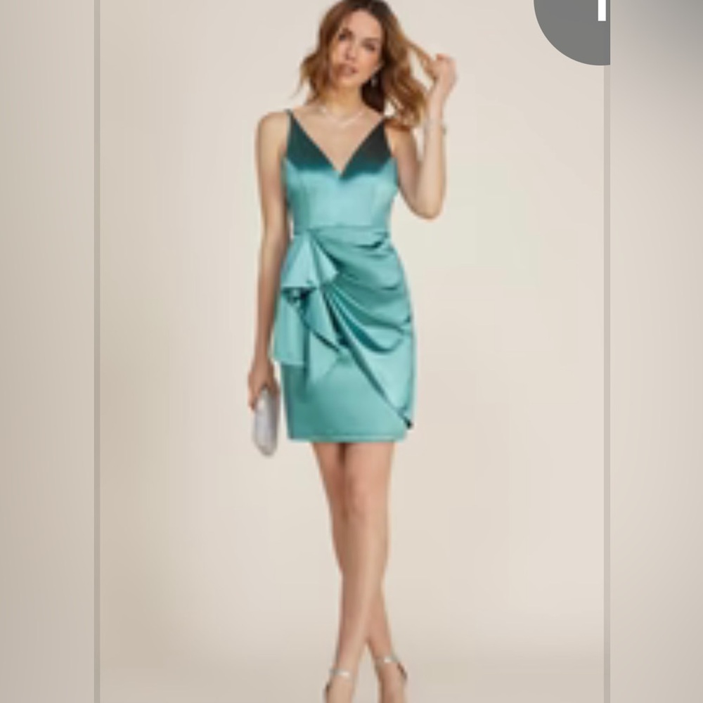 Plunging V-Neck Fitted Mini Dress